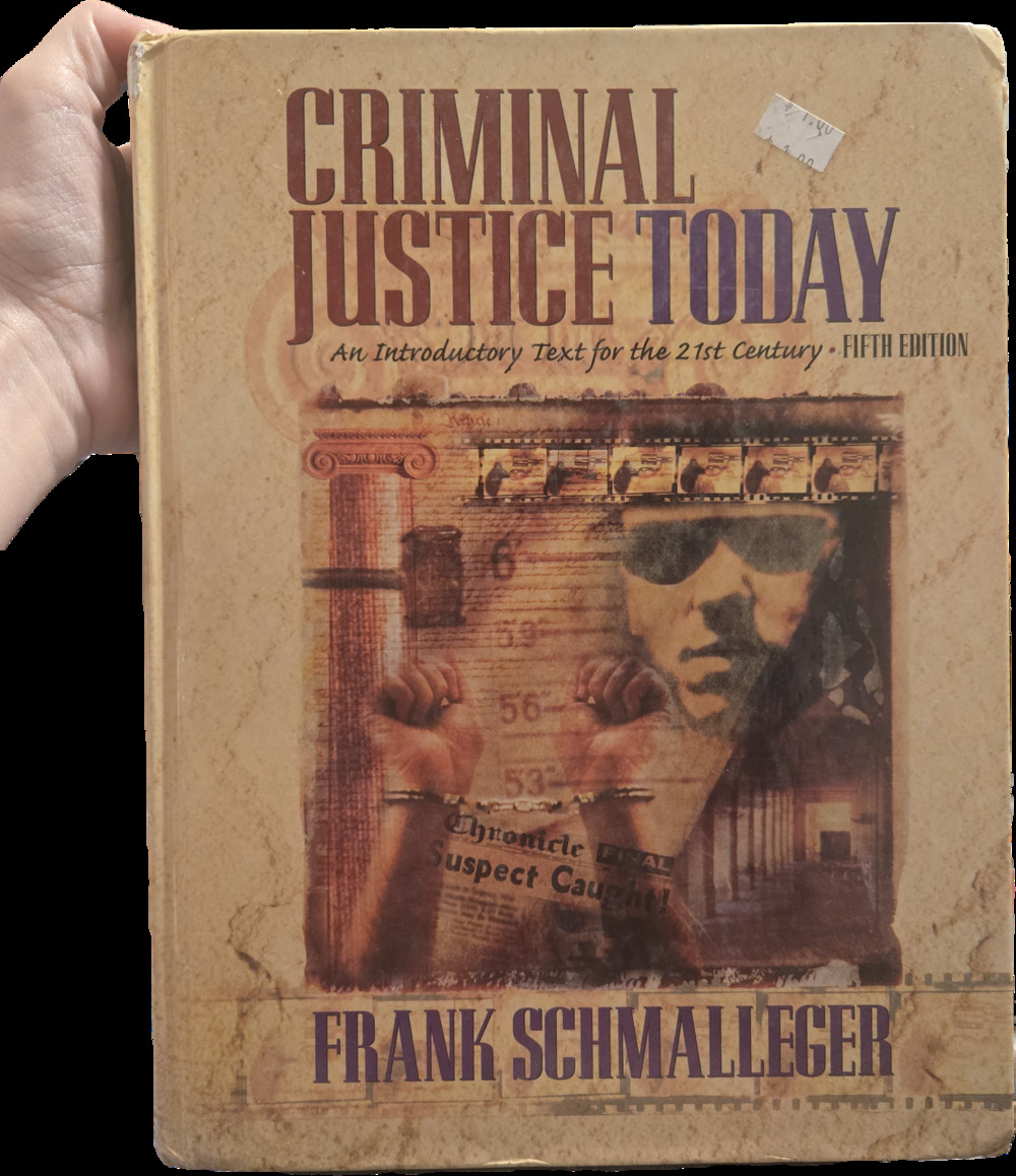 Criminal Justice Today Introductory Text Fifth Edition Hardcover Book 1999